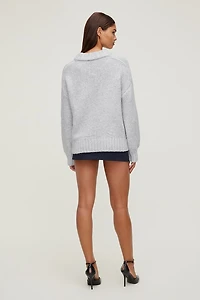 Chandail épais à col rond Mabel