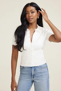 Polo Crewneck Cardigan