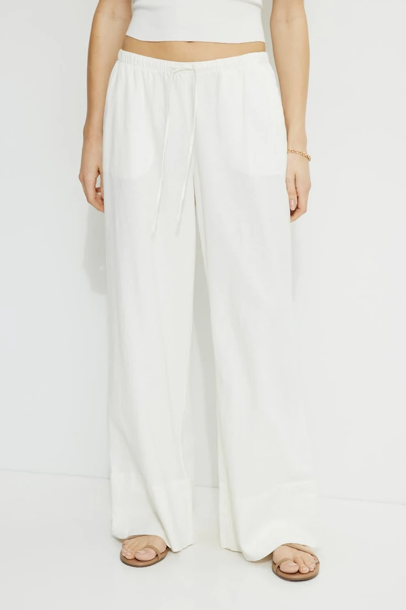 Leo Wide Leg Linen Pants