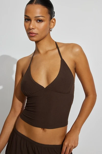 Mini Ribbed Halter Cami Top