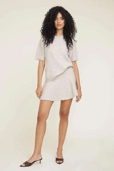 Knit Drop Waist Mini Skirt