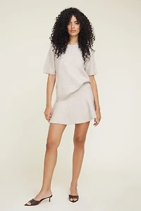 Knit Drop Waist Mini Skirt