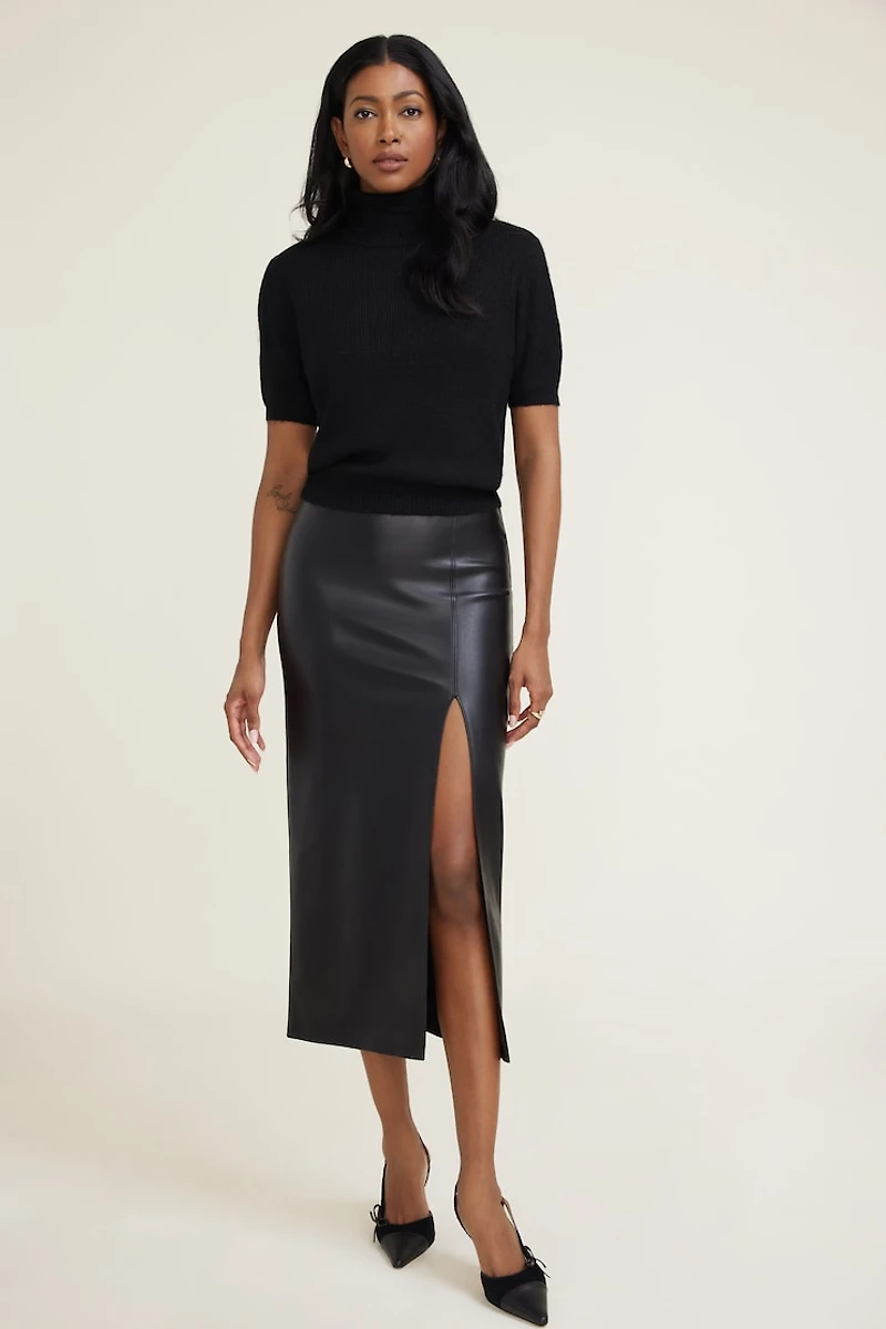 Lora Short Sleeve Turtleneck Sweater