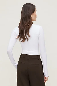 Justaucorps sculptant à col carré