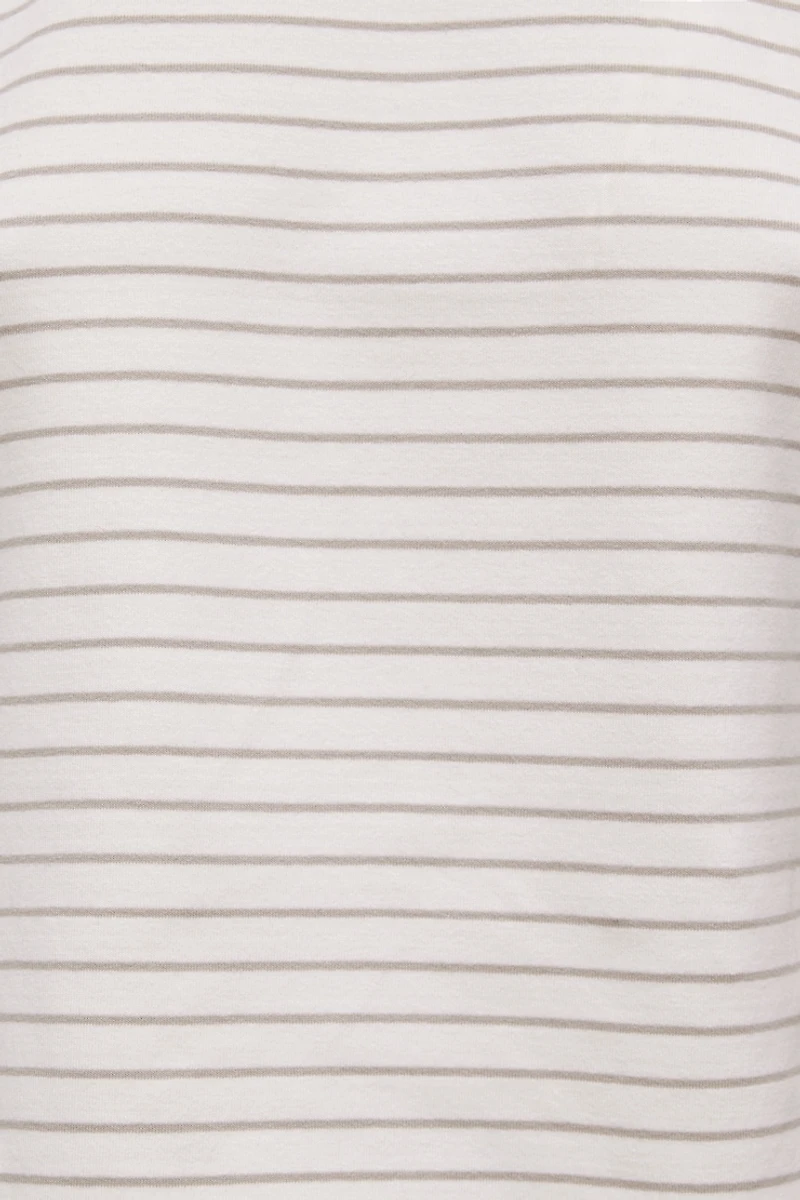 T-shirt quotidien rayé en coton épais