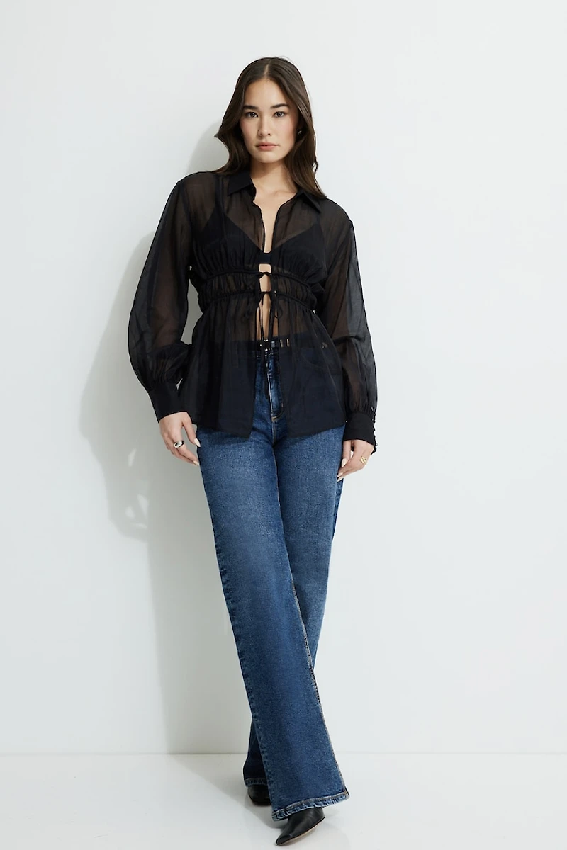 Organza Flyaway Blouse