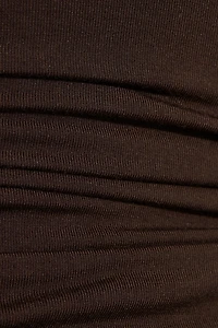 Ruched Drop Waist Romper Dress