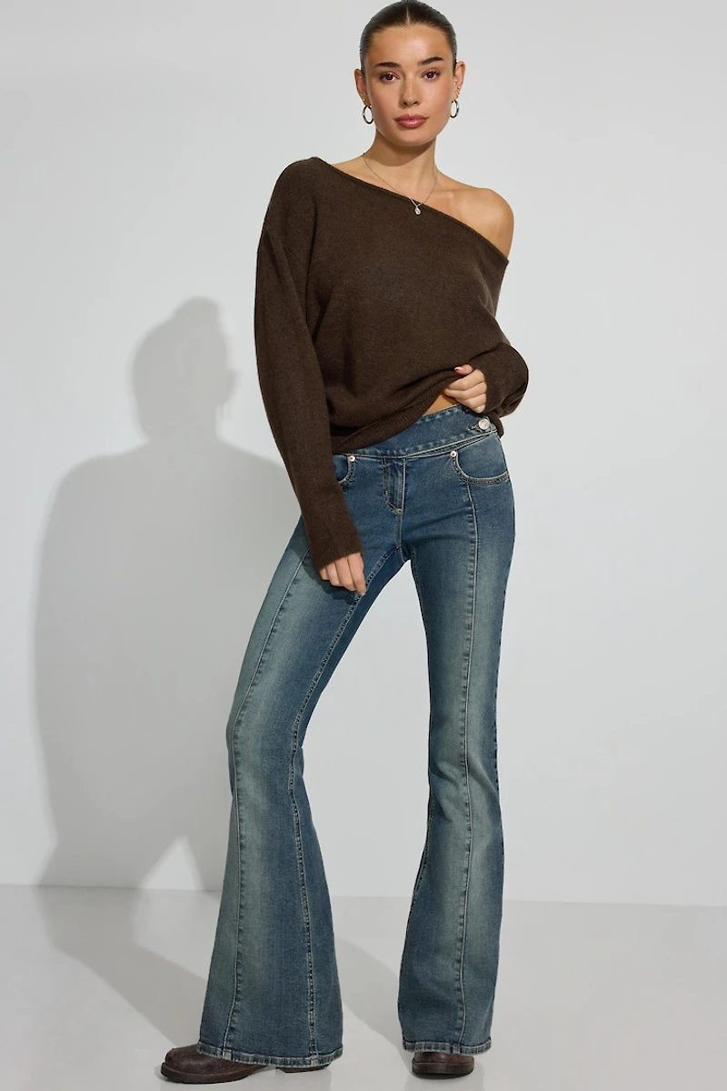 Rory Relaxed Off Shoulder Sweater