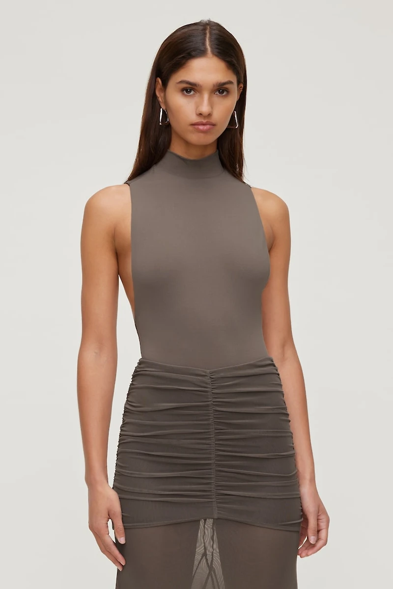 Sculpt Mock Neck Sleeveless Bodysuit