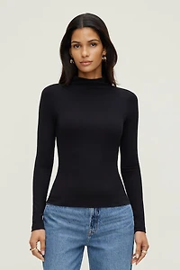 Mock Neck Long Sleeve Top