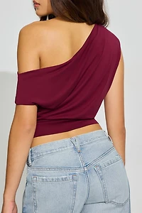 Haut à bande de taille et épaules dégagées