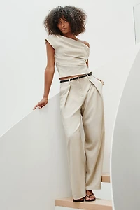 Pleated Wide Leg Pants