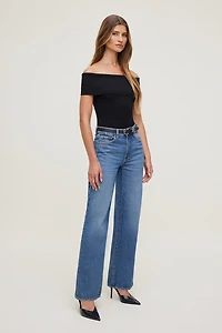 Rib Knit Off Shoulder Sweater