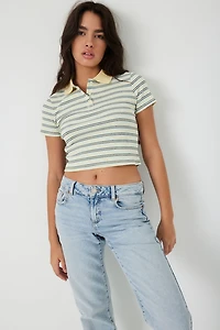 LEVI'S Jenni Cropped Polo Top