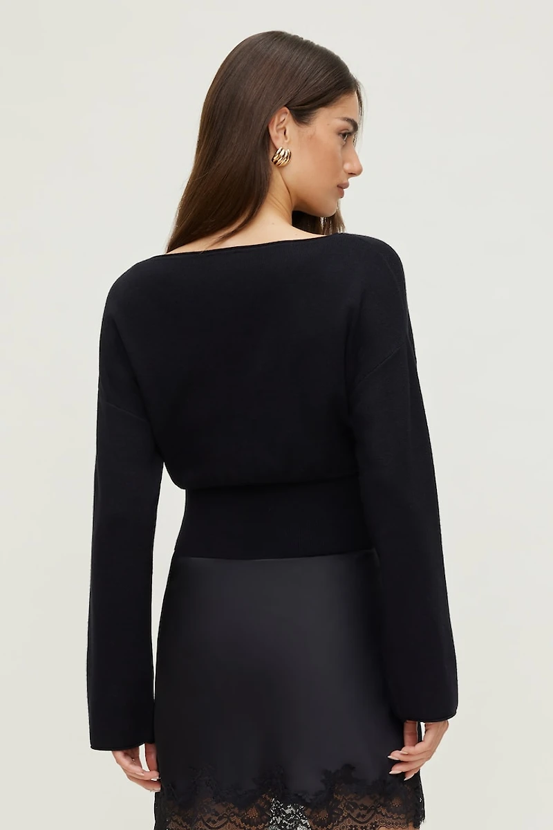 Chandail cintré à col bateau