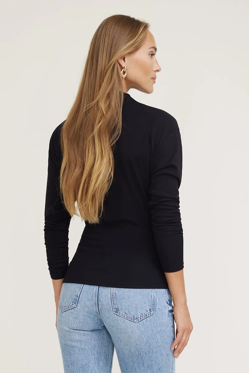 Haut drapé à manches longues