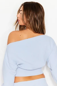 SoftTerry™ Rib Off Shoulder Sweater