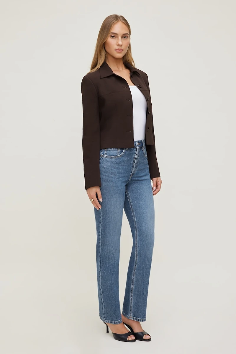 Olivia Comfort High Rise Straight Leg Jeans