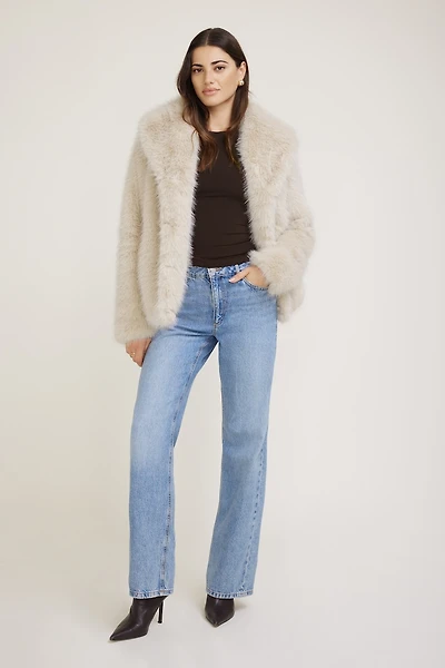 Midi Faux Fur Jacket