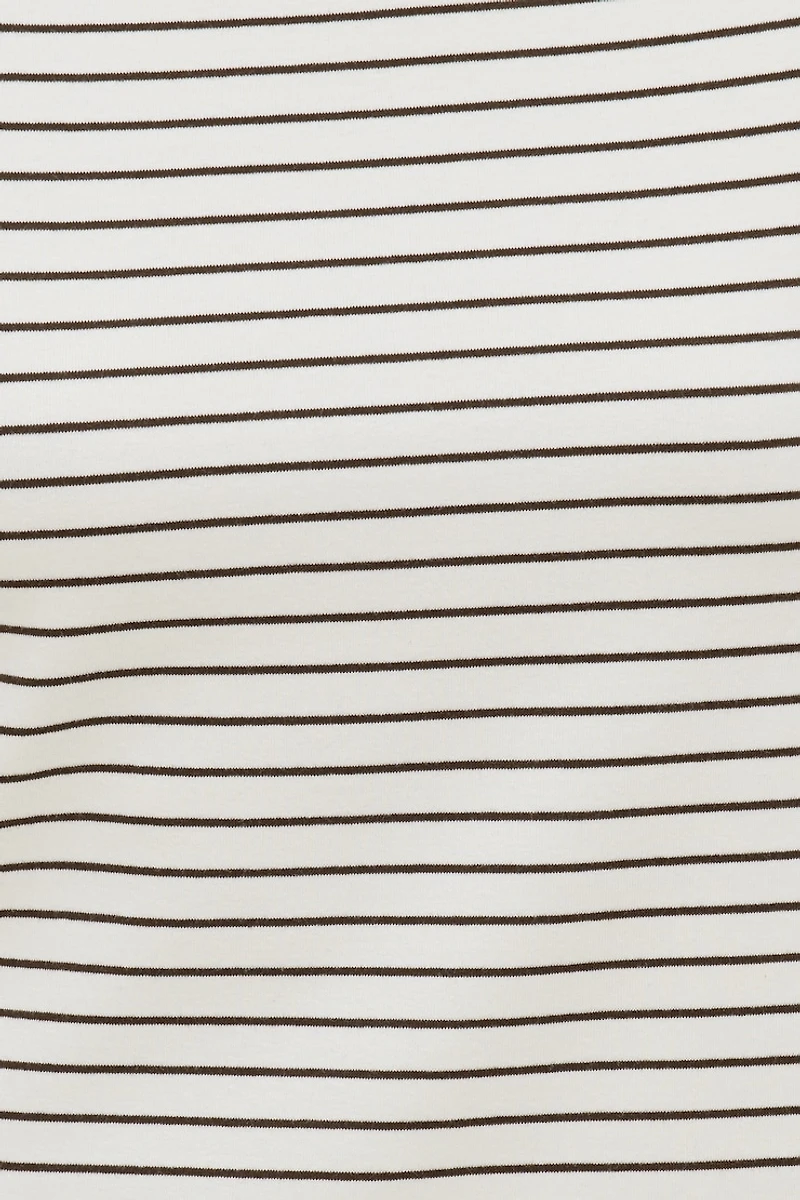 T-shirt quotidien rayé en coton épais