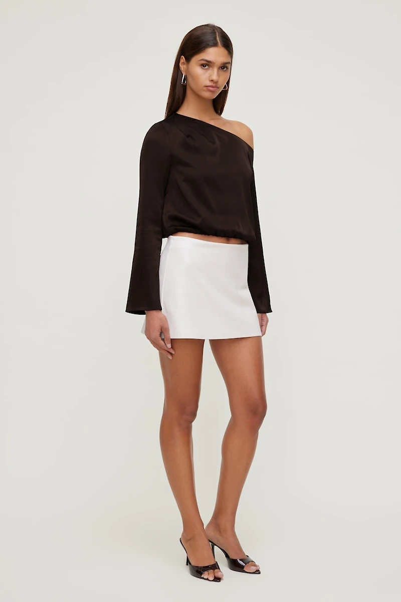 Stacie Faux Leather Mini Skort