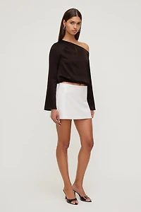 Stacie Faux Leather Mini Skort