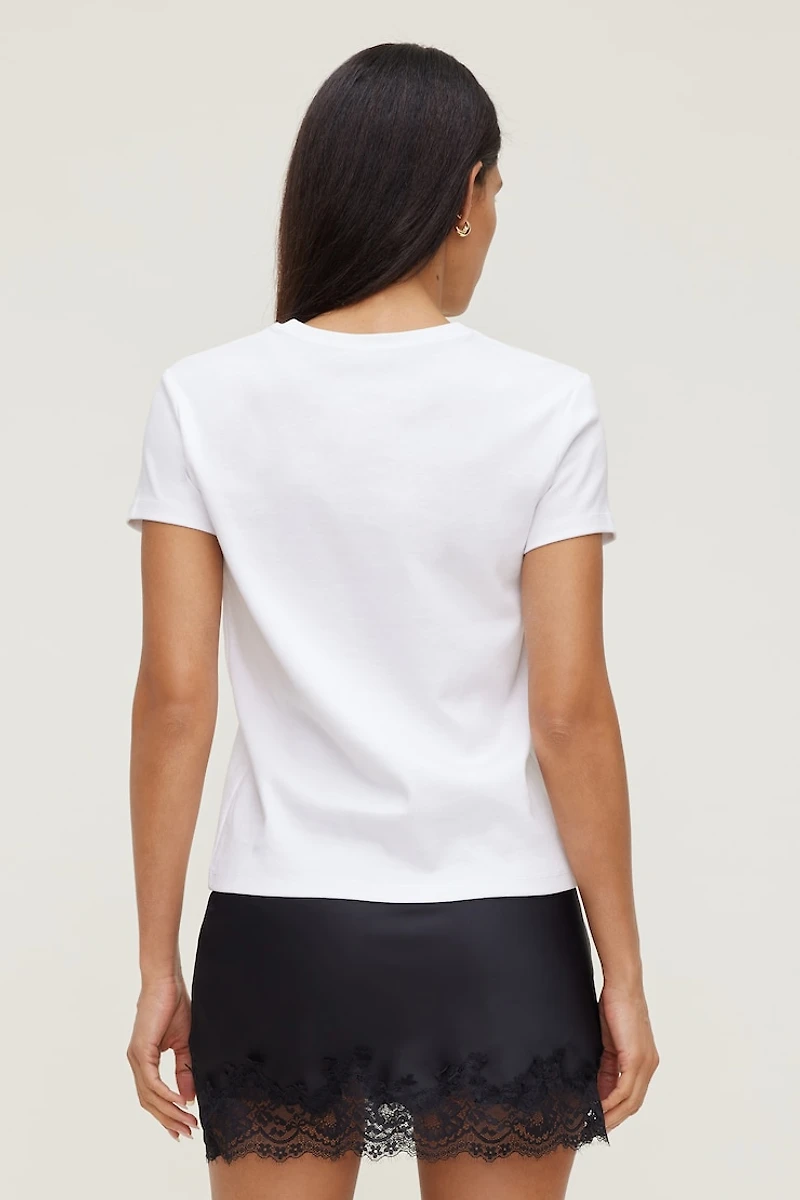 T-shirt ajusté en coton Emy