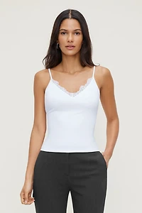 Sculpt Lace Trim Cami Top