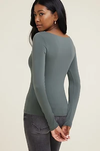 Nola Sculpt Long Sleeve Top