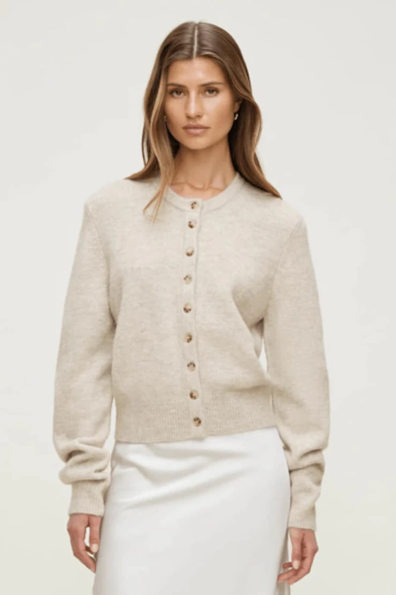 Cardigan à col rond Rebecca