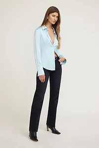 Eva Cinched Satin Shirt