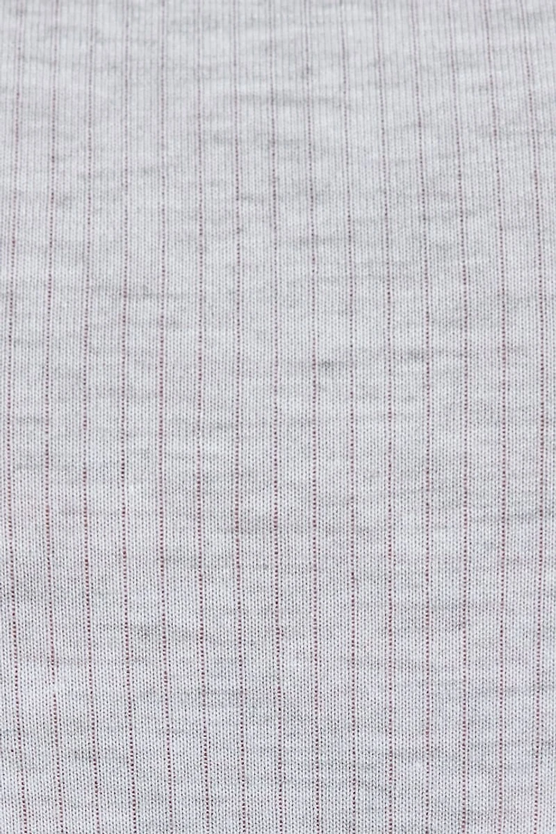 Sheer Ribbed Wrap Long Sleeve Top