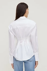 Poplin Cinch Back Shirt