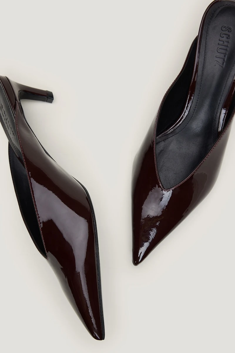 SCHUTZ | Mules vernies à talons hauts Loren