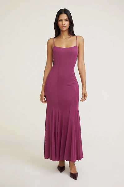 Dahlia Scoop Neck Mermaid Maxi Dress