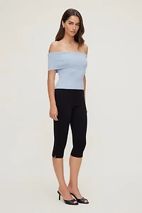 Rib Knit Off Shoulder Sweater