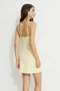 Open Back Ponte Mini Dress