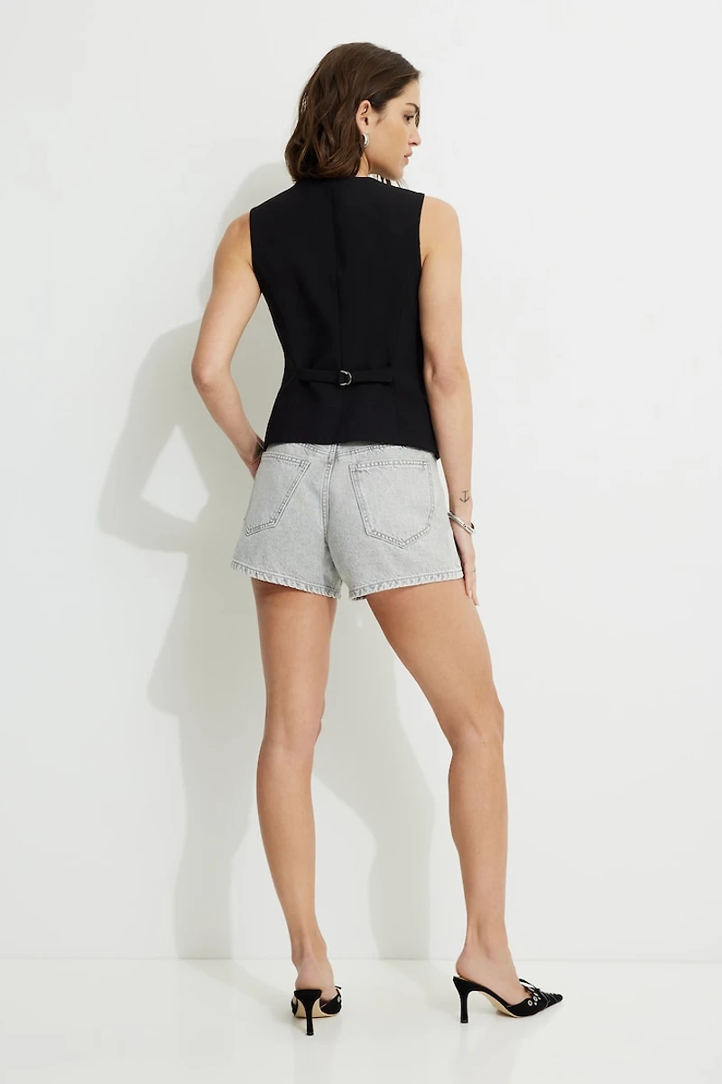 Miles Mid Rise Relaxed Denim Shorts