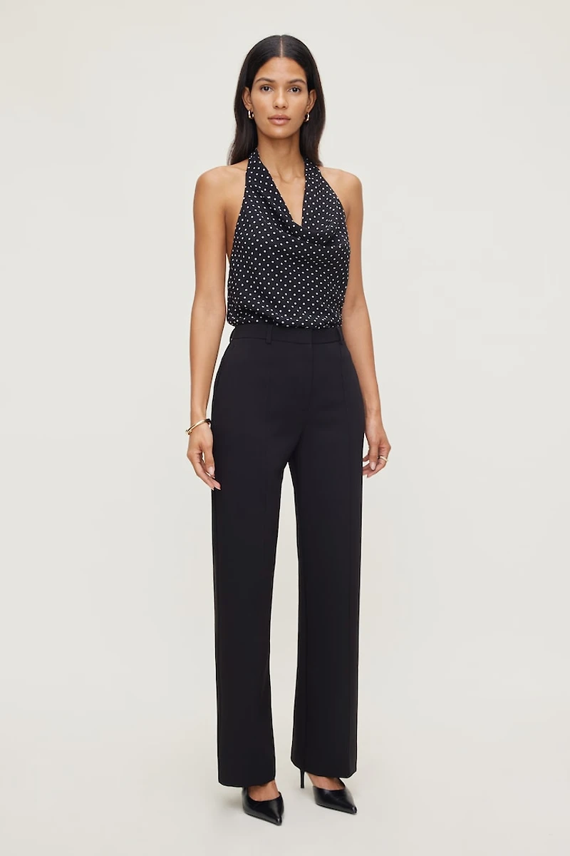 Pintuck Straight Leg Pants