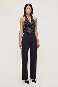 Pintuck Straight Leg Pants