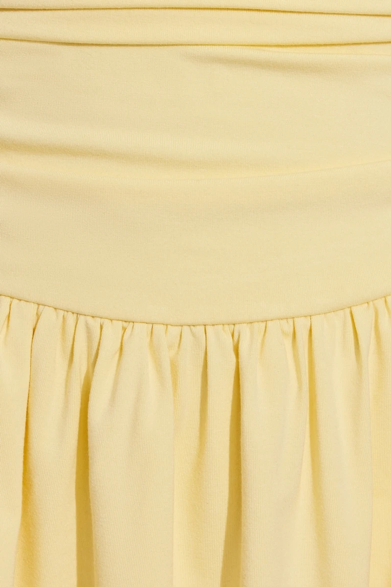 Flirty Hem Tube Romper Dress