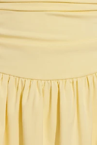 Flirty Hem Tube Romper Dress