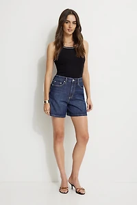 Charlie High Rise A Line Denim Shorts