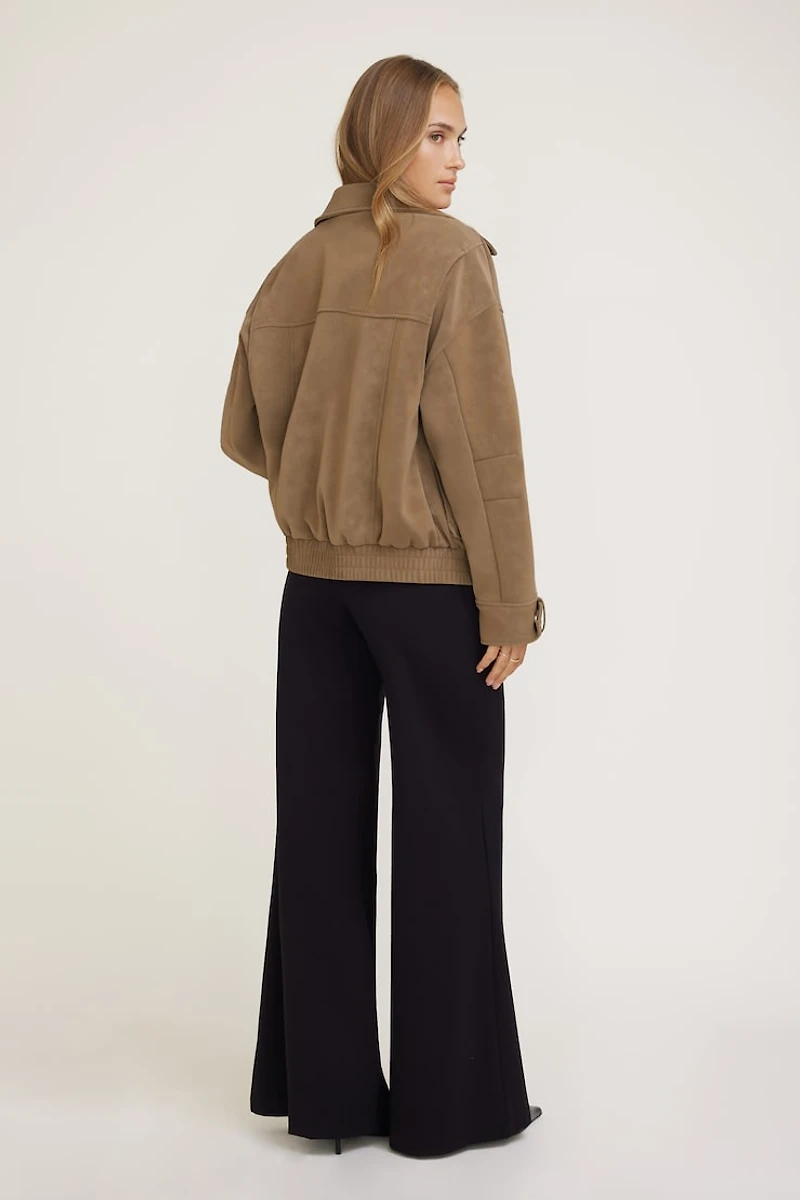 Pantalon à jambe large en tricot point de Rome