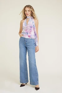 Cowl Halter Neck Scarf Top