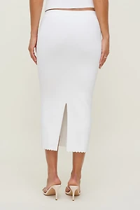 Scallop Trim Maxi Skirt