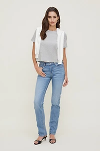 T-shirt quotidien rayé en coton épais