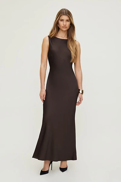 Nora Satin Maxi Slip Dress