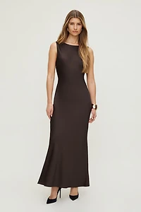 Nora Satin Maxi Slip Dress