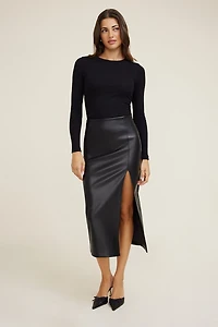 T-shirt côtelée à manches longues Tedi